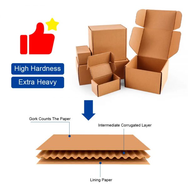 Custom Kraft Paper Cardboard Apparel Clothes Packaging Carton Mailing Moving Shipping Corrugated Boxes - Image 2