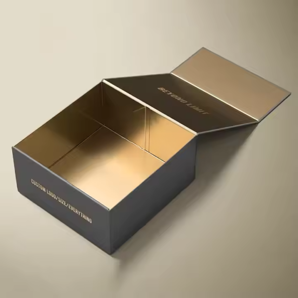 Wholesaler Custom logo Luxury Rigid Paperboard Boxes Folding Rigid Foil Stamping Gold Magnetic Gift Box - Image 4