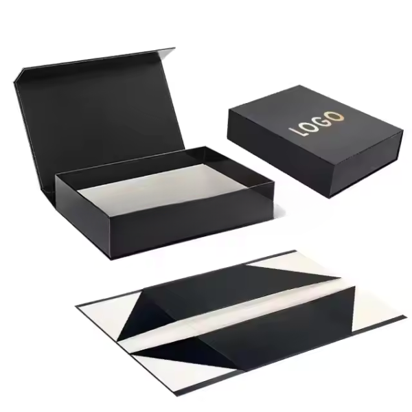 Wholesaler Custom logo Luxury Rigid Paperboard Boxes Folding Rigid Foil Stamping Gold Magnetic Gift Box - Image 6